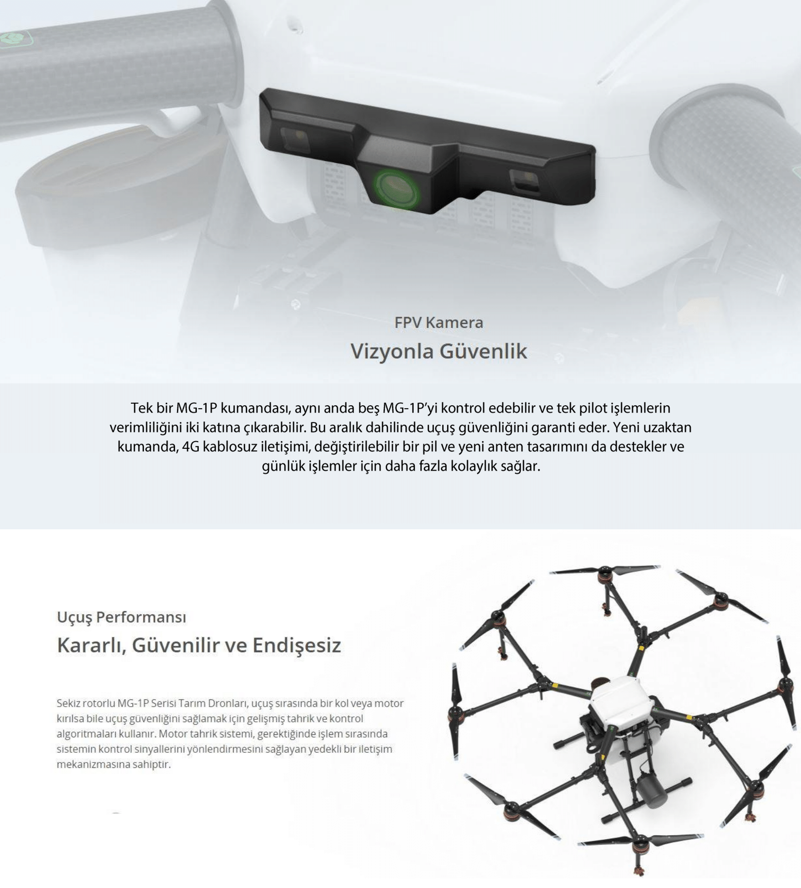 DJI Agras MG1-P Zirai İlaçlama Dronu, DJI Agriculture Tek Yetkili Distibütörü Dronmarket.com'da